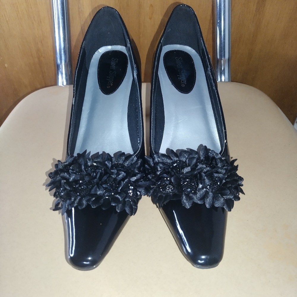 Sliver Slipper 9M Black Heel